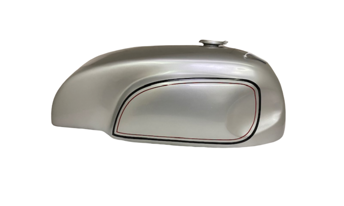 Norton Manx Triton Triumph Wideline Featherbed Silver Paint gas